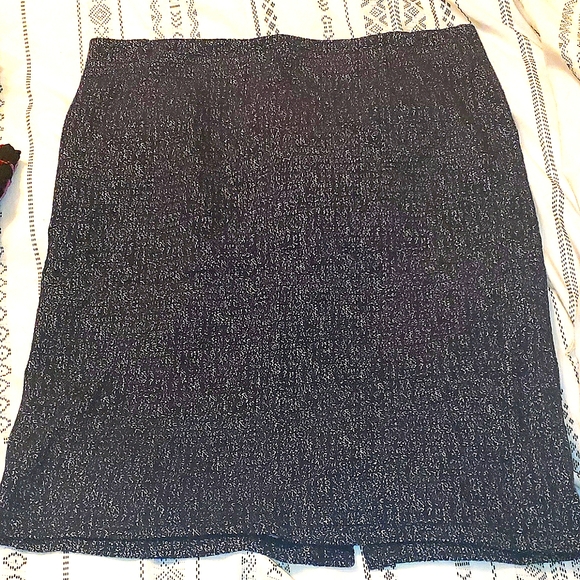 Loft L stretch pencil skirt blue black worn once - Picture 1 of 4